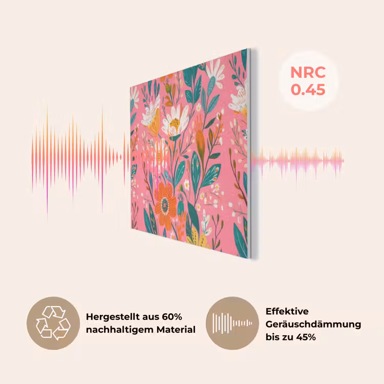 Roze - Bloemen - Wit - Oranje PET vilt klein -USP_DE