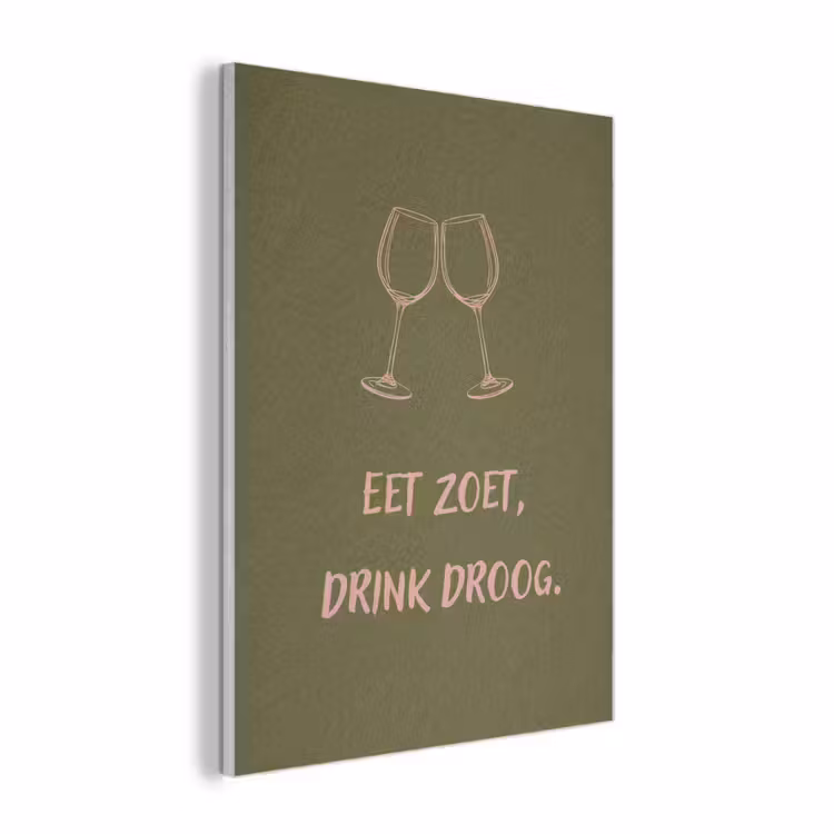Roze - Groen - Wijn - Quote PET vilt klein -3d