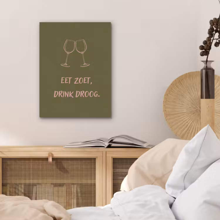 Roze - Groen - Wijn - Quote PET vilt klein -sfeer3
