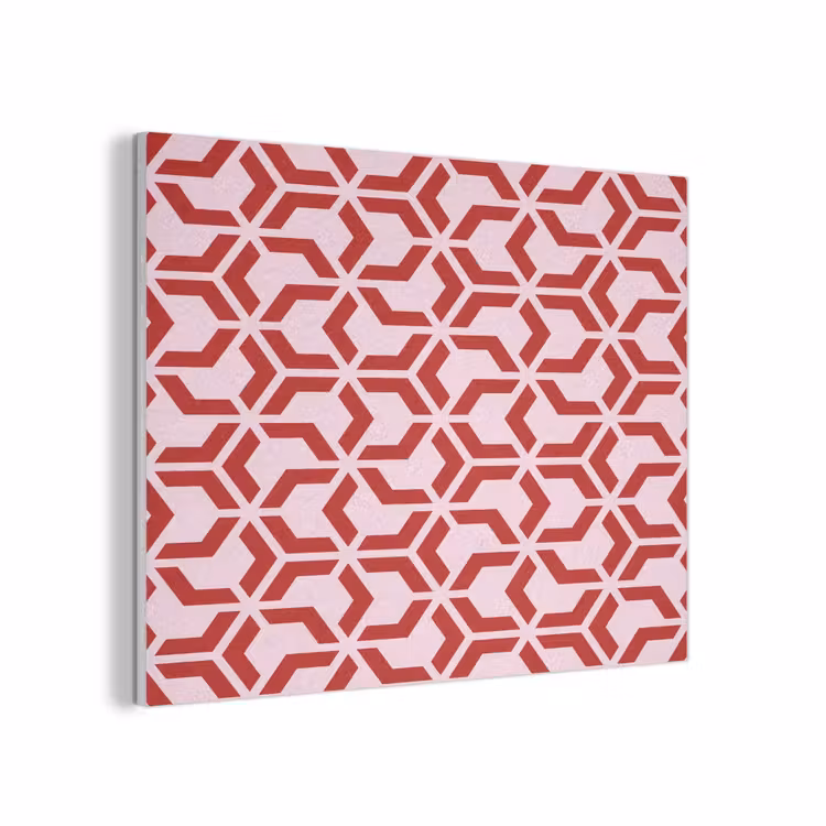 Roze - Rood - Geometrisch - Patroon PET vilt klein 837 -3d