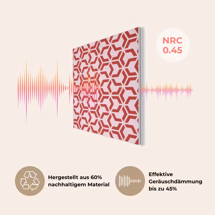 Roze - Rood - Geometrisch - Patroon PET vilt klein 837 -USP_DE