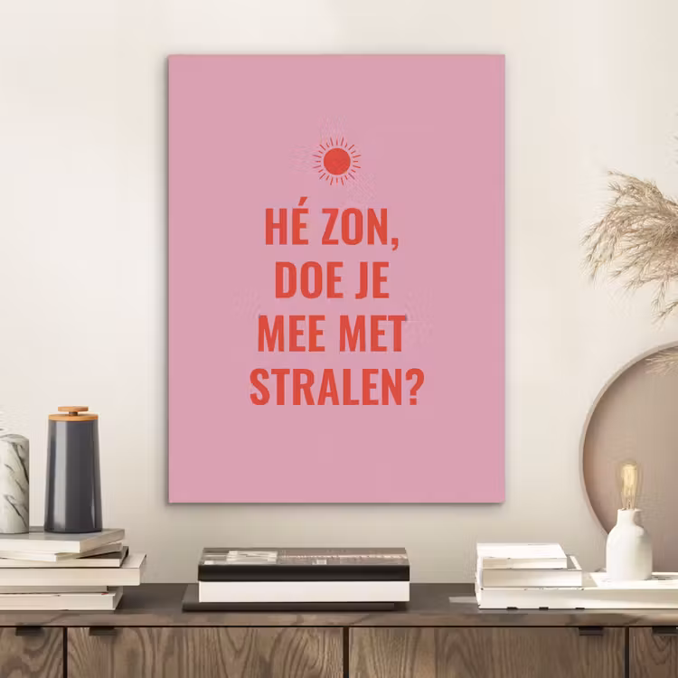 Roze - Zon - Quote PET vilt klein -sfeer1