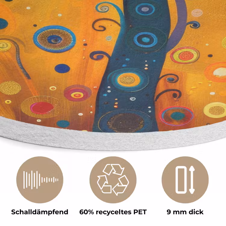 Abstract - Boom - Levensboom - Modern Akoestische PET Vilt - Rond klein -closeup_DE