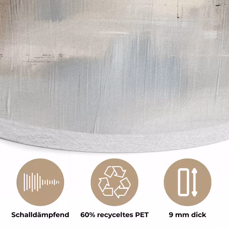 Abstract - Modern - Beige - Aesthetic - Goud Akoestische PET Vilt - Rond klein -closeup_DE