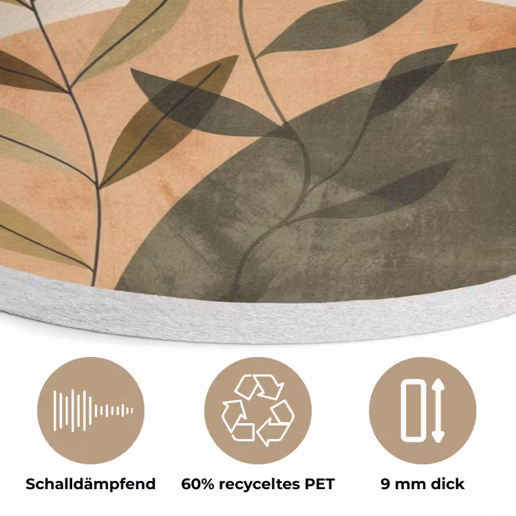 Takken - Vormen - Abstract Akoestische PET Vilt - Rond klein -closeup_DE