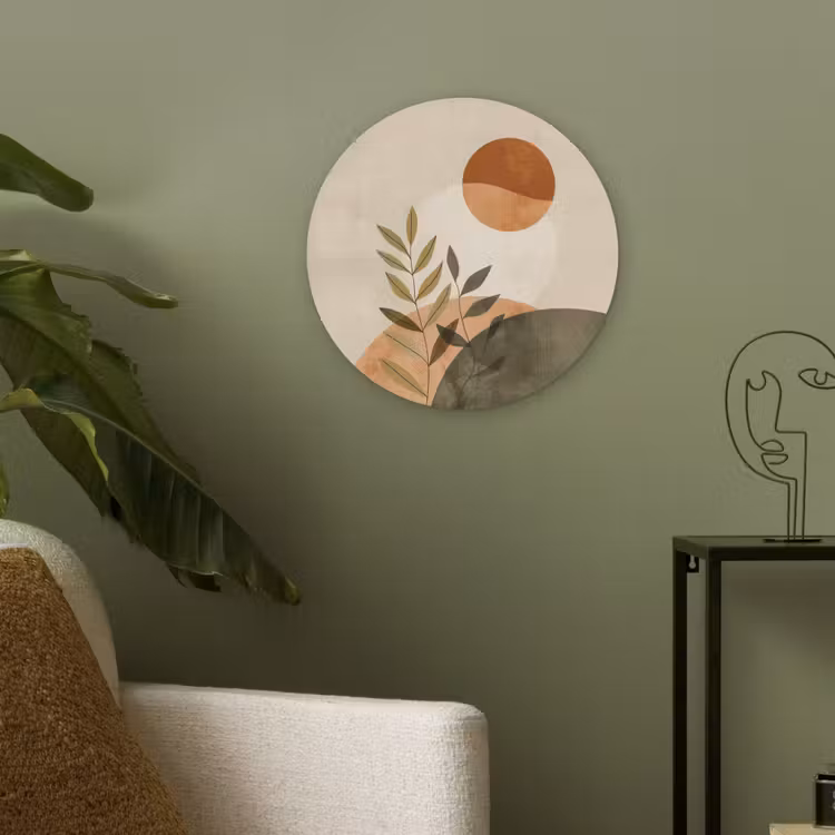 Takken - Vormen - Abstract Akoestische PET Vilt - Rond klein -sfeer2