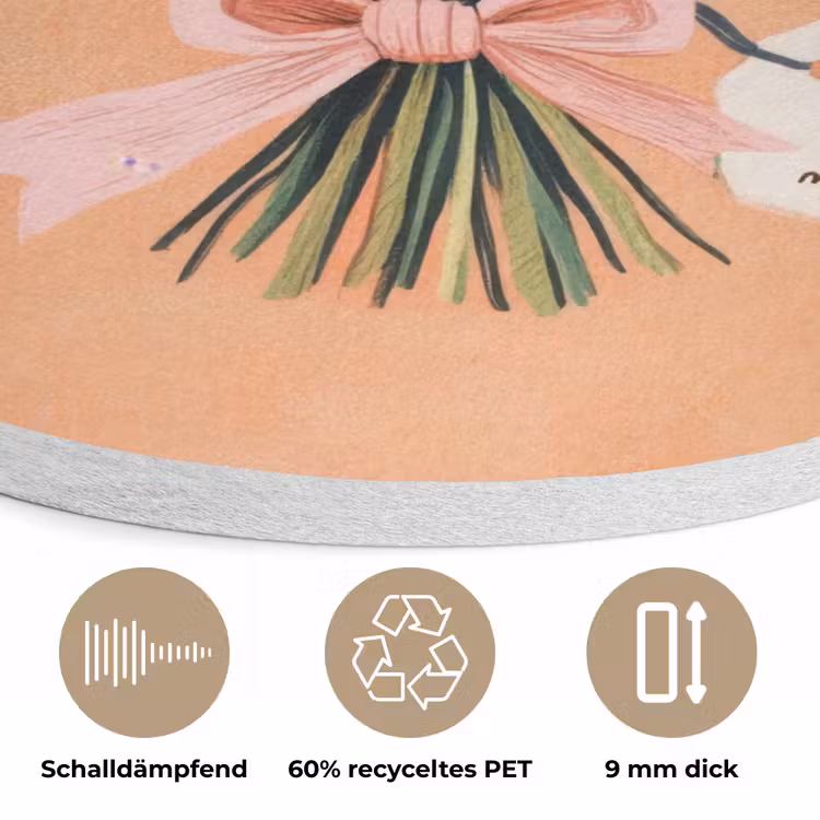 Boeket - Strikje - Quote Akoestische PET Vilt - Rond klein -closeup_DE