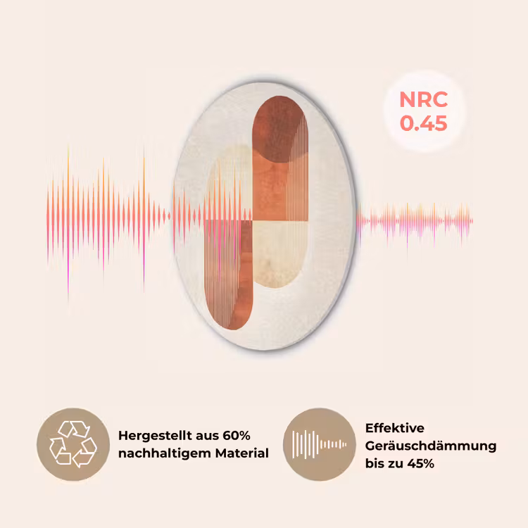 Bogen - Beige - Vormen Akoestische PET Vilt - Rond klein -USP_DE