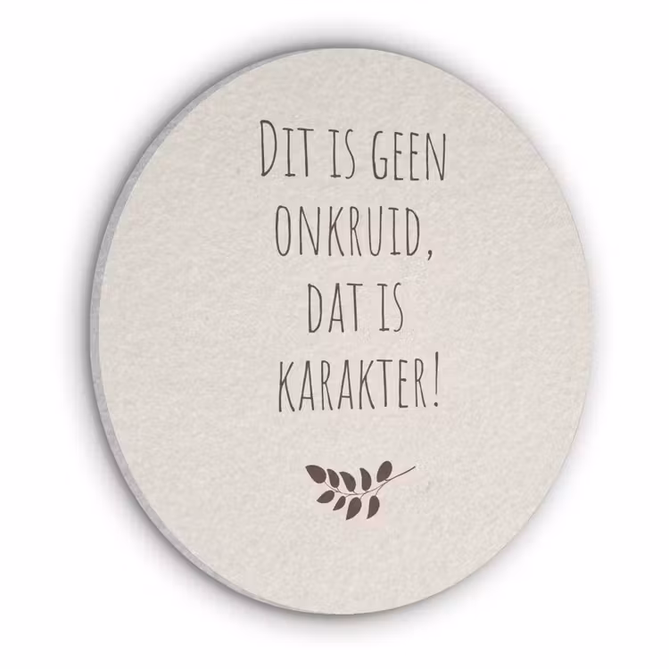 Bruin - Minimalistisch - Quote - Zomer Akoestische PET Vilt - Rond klein -3d