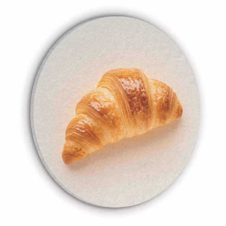 Croissant - Brood - Beige Akoestische PET Vilt - Rond klein -3d