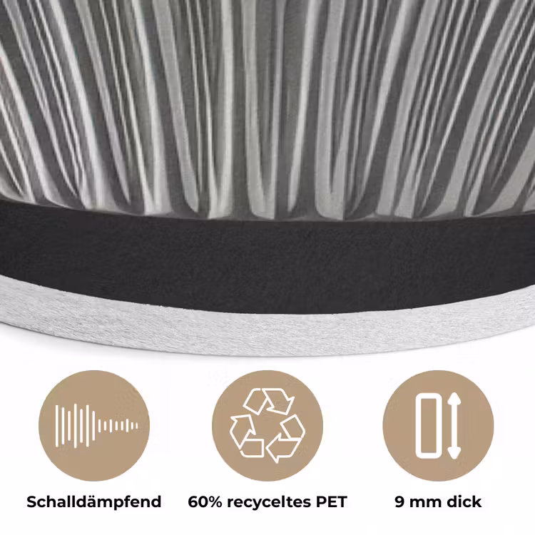 Cupcake - Luxueus - Zilver Akoestische PET Vilt - Rond klein -closeup_DE