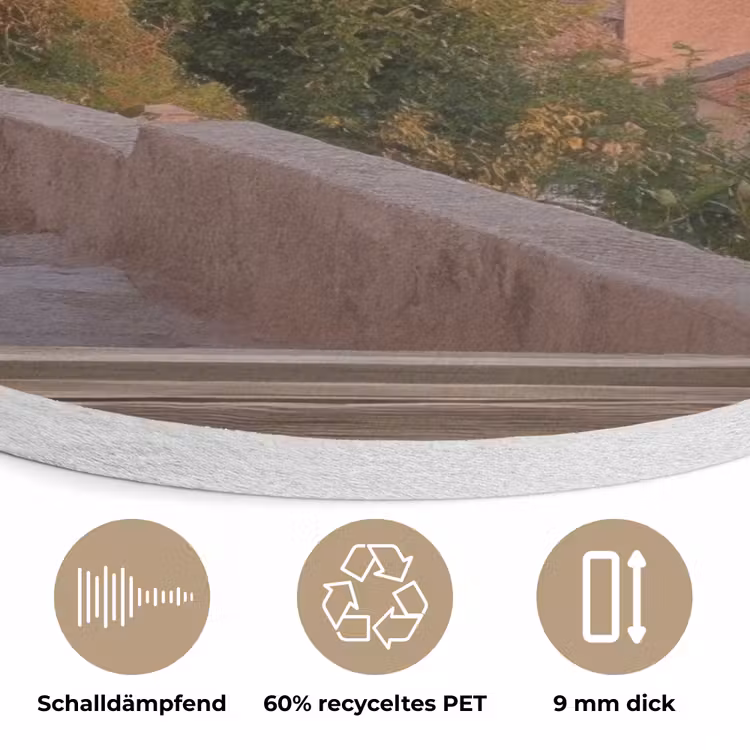 Doorkijk - Uitzicht - Meer - Landschap Akoestische PET Vilt - Rond klein -closeup_DE