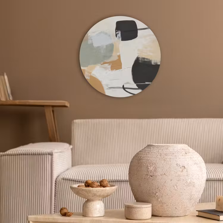 Paint - Abstract - Kleuren Akoestische PET Vilt - Rond klein -sfeer1