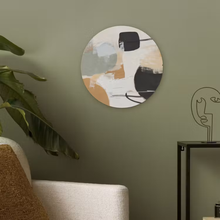Paint - Abstract - Kleuren Akoestische PET Vilt - Rond klein -sfeer2