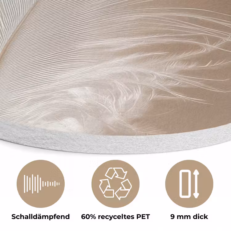 Veer - Minimalistisch - Roze Akoestische PET Vilt - Rond klein -closeup_DE