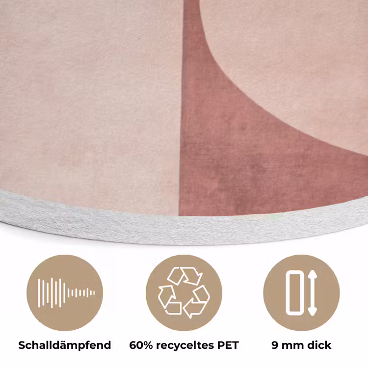 Figuren - Abstract - Roze Akoestische PET Vilt - Rond klein -closeup_DE