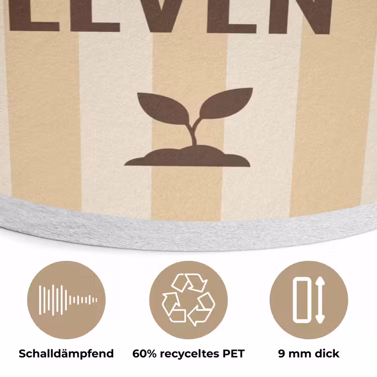 Tuin - Quote - Strepen - Zomer Akoestische PET Vilt - Rond klein -closeup_DE