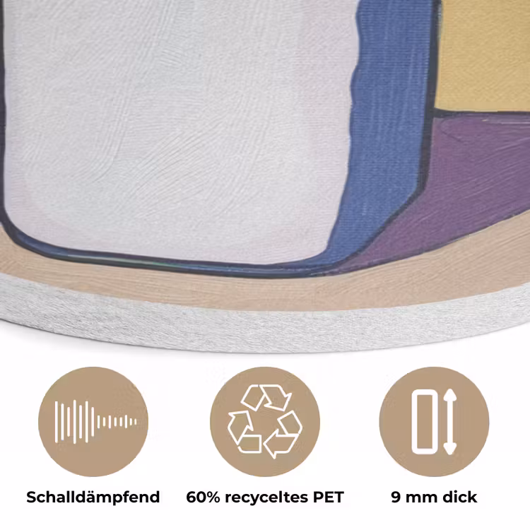 Glazen - Fles - Illustratie - Melk Akoestische PET Vilt - Rond klein -closeup_DE