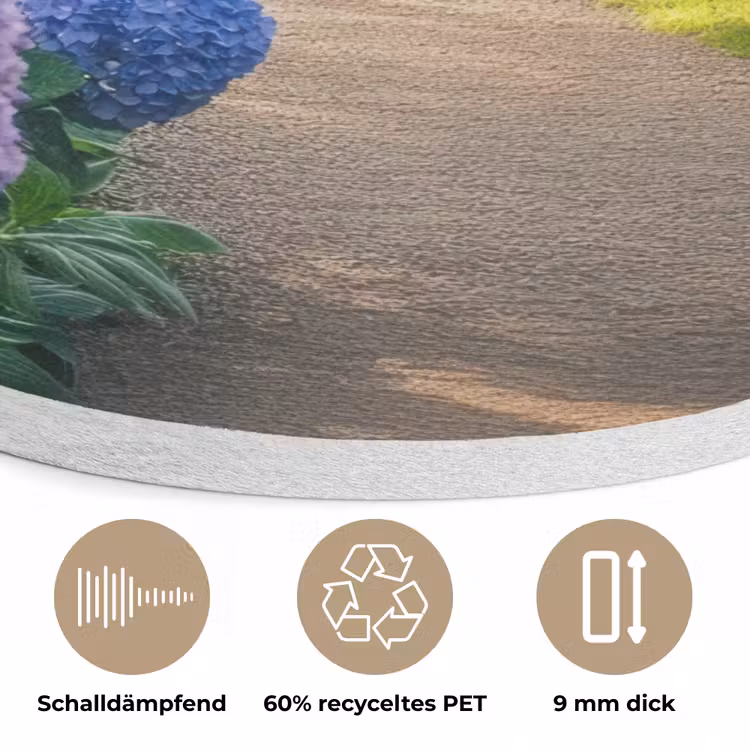 Hortensia- Park - Pad Akoestische PET Vilt - Rond klein -closeup_DE