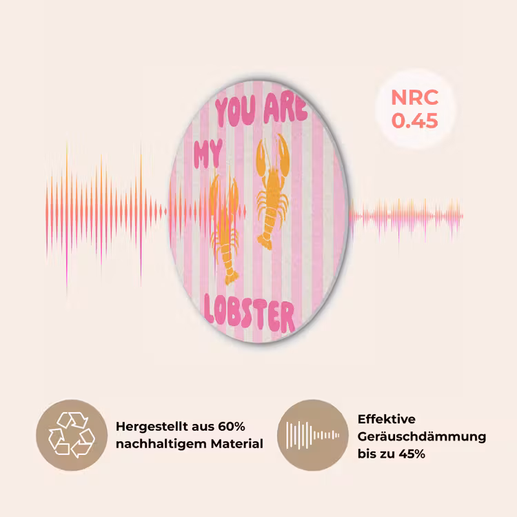 Lobster - Love - Valentijn Akoestische PET Vilt - Rond klein -USP_DE
