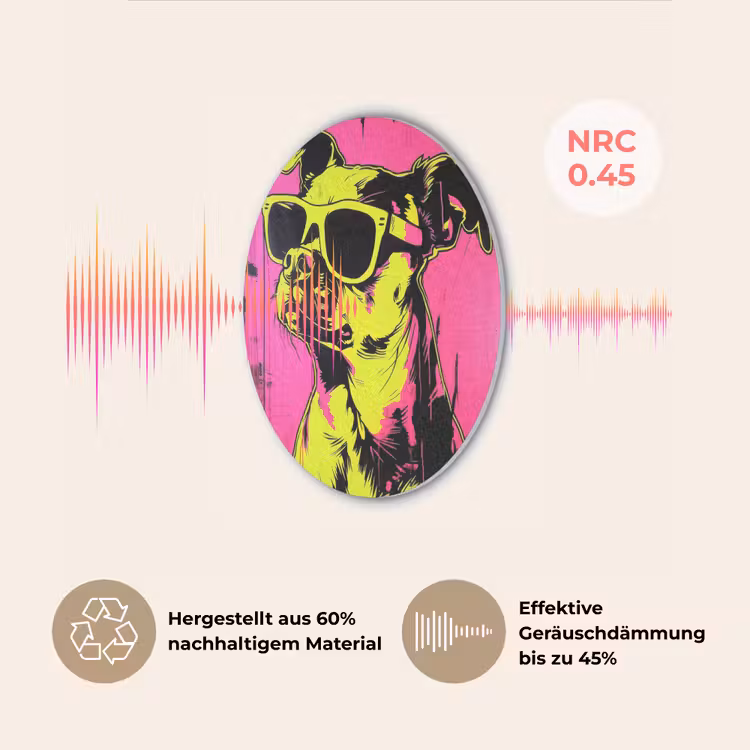 Hond - Zonnebril - Roze - Art Akoestische PET Vilt - Rond klein -USP_DE