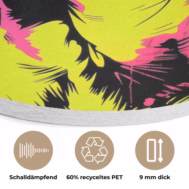 Hond - Zonnebril - Roze - Art Akoestische PET Vilt - Rond klein -closeup_DE