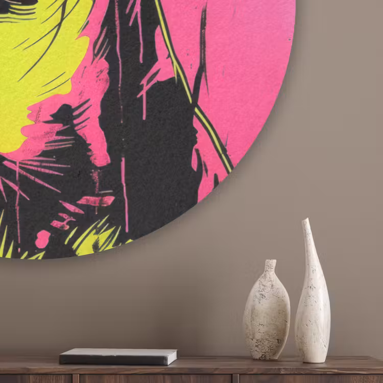 Hond - Zonnebril - Roze - Art Akoestische PET Vilt - Rond klein -sfeer5_closeup