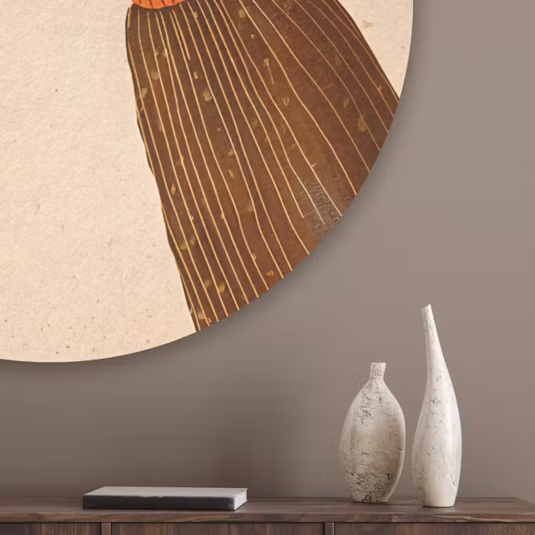Illustratie - Mokken - Proosten - Bruin Akoestische PET Vilt - Rond klein -sfeer5_closeup