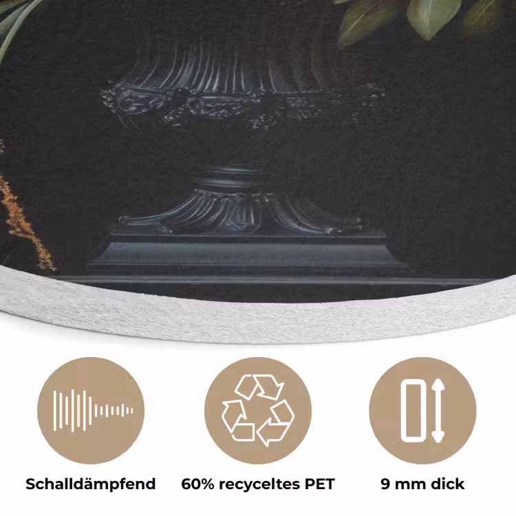 Klassiek - Vaas - Boeket - Bloemen Akoestische PET Vilt - Rond klein -closeup_DE