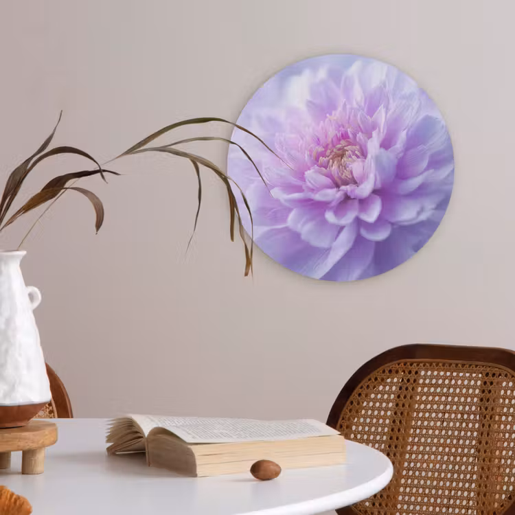 Paars - Dahlia - Dromerig Akoestische PET Vilt - Rond klein -sfeer3