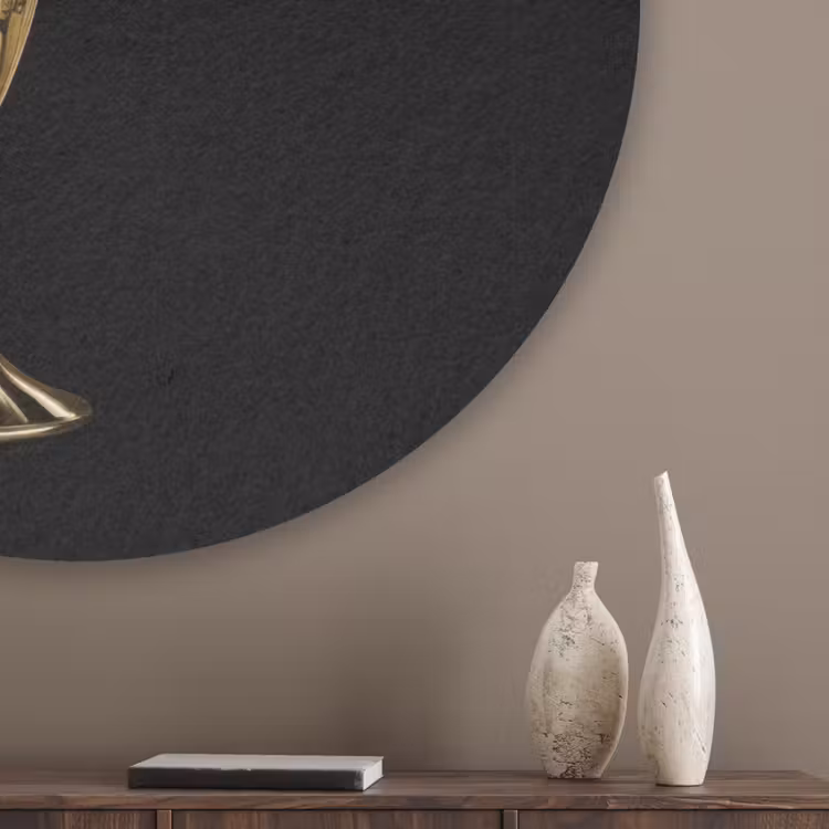 Milkshake - Goud - Drinken - Zwart Akoestische PET Vilt - Rond klein -sfeer5_closeup