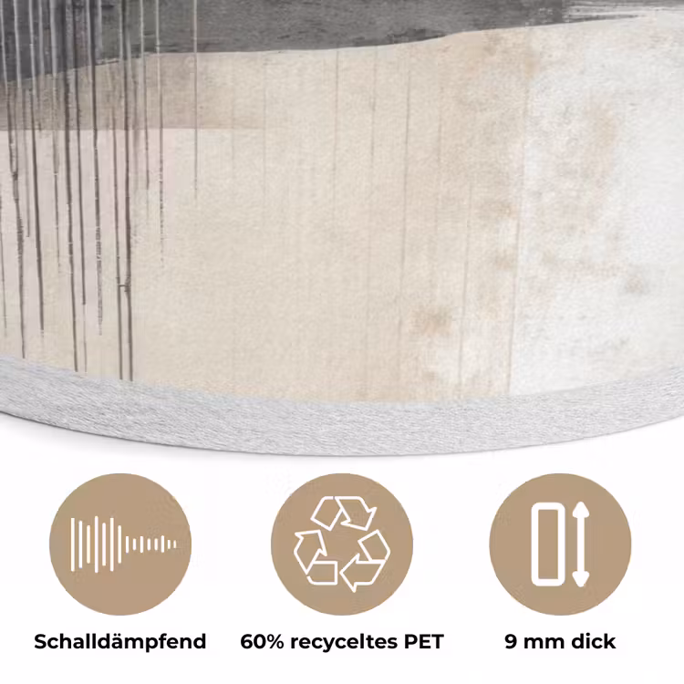 Minimalistisch - Landschap - Dimensie Akoestische PET Vilt - Rond klein -closeup_DE
