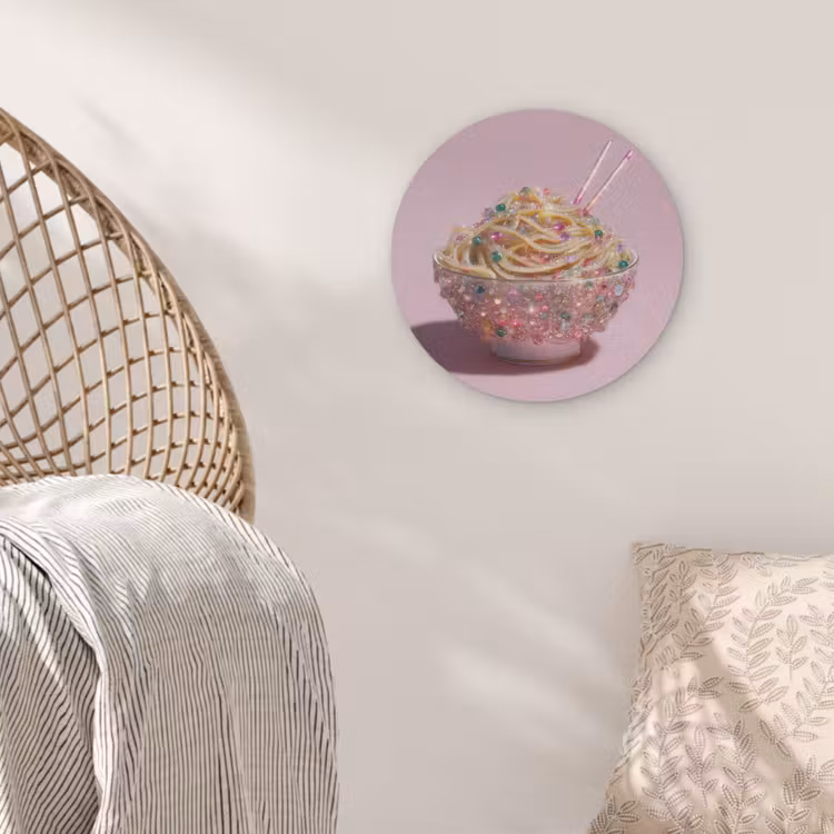 Noodles - Edelstenen - Stokjes - Roze Akoestische PET Vilt - Rond klein -sfeer4