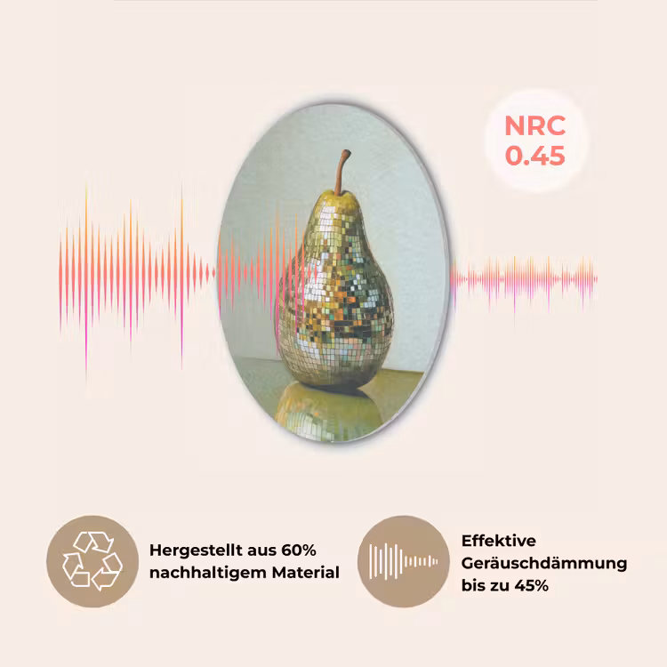 Fruit - Disco - Art - Glitter Akoestische PET Vilt - Rond klein -USP_DE