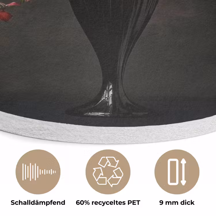 Sierlijk - Boeket - Vaas Akoestische PET Vilt - Rond klein -closeup_DE