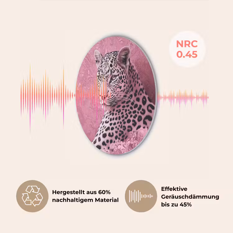 Panter - Luxe - Roze Akoestische PET Vilt - Rond klein -USP_DE
