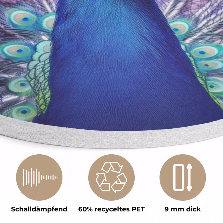 Pauw - Koksmuts - Cool - Paars Akoestische PET Vilt - Rond klein -closeup_DE