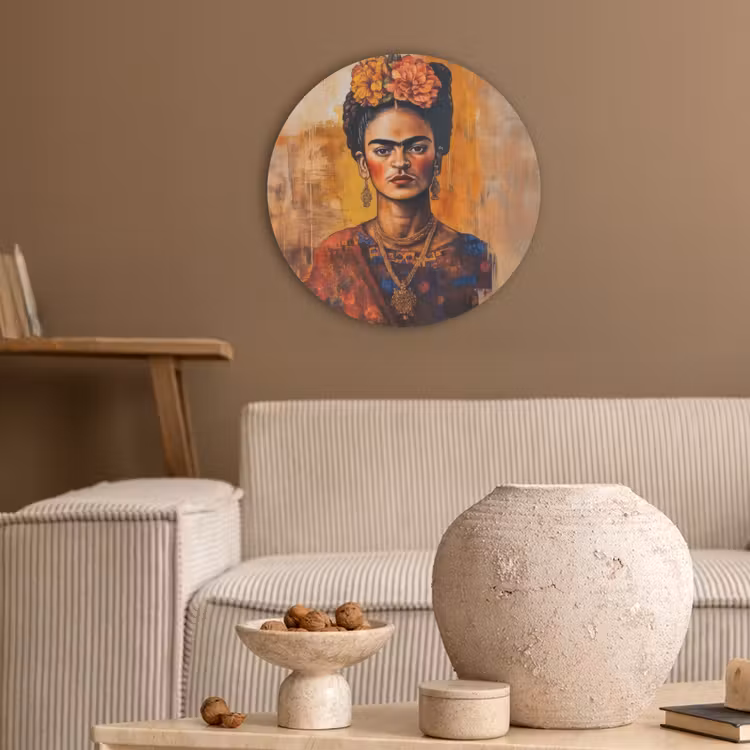 Portret - Sieraden - Schilderachtig Akoestische PET Vilt - Rond klein -sfeer1