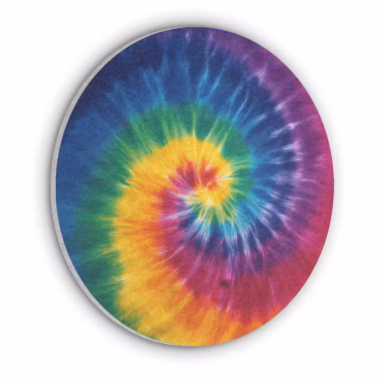 Regenboogkleuren - Spiraal - Kleurrijk Akoestische PET Vilt - Rond klein -3d