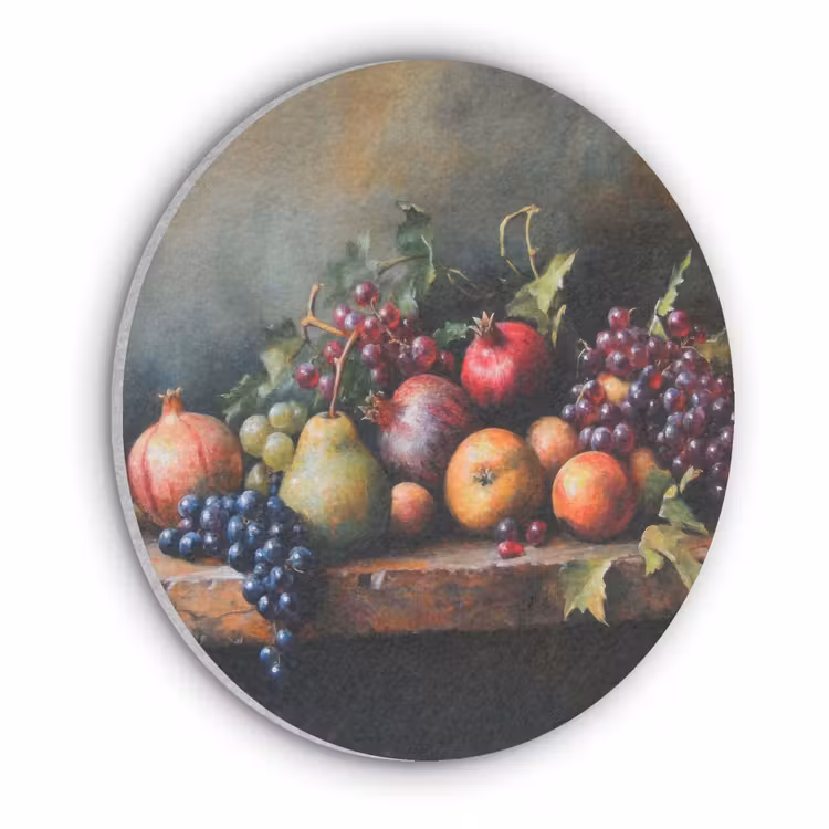Rustiek - Stilleven - Fruit Akoestische PET Vilt - Rond klein -3d