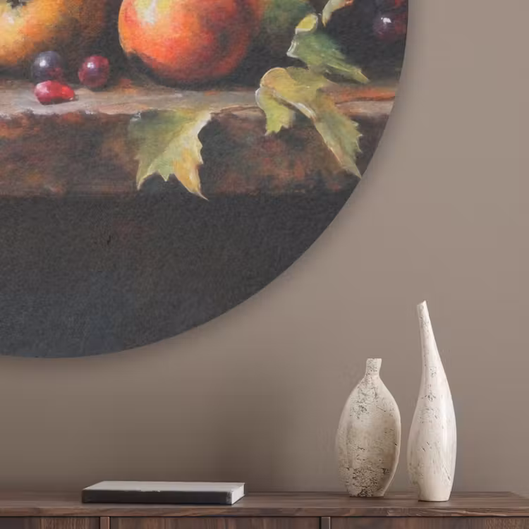 Rustiek - Stilleven - Fruit Akoestische PET Vilt - Rond klein -sfeer5_closeup