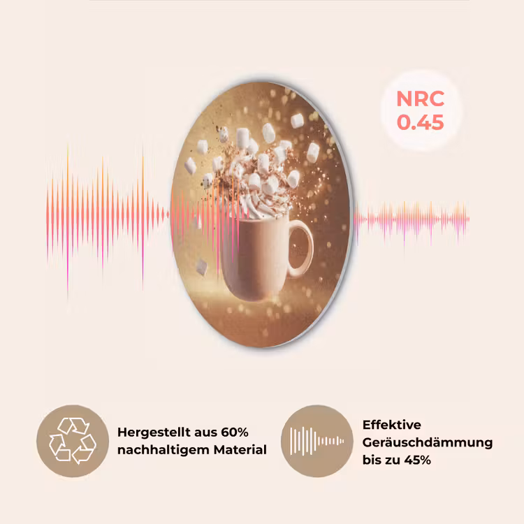 Chocomelk - Drinken - Warm - Bruin Akoestische PET Vilt - Rond klein -USP_DE