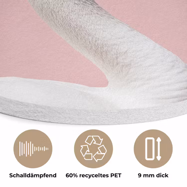 Zwaan - Koksmuts - Mooi - Klassiek Akoestische PET Vilt - Rond klein -closeup_DE