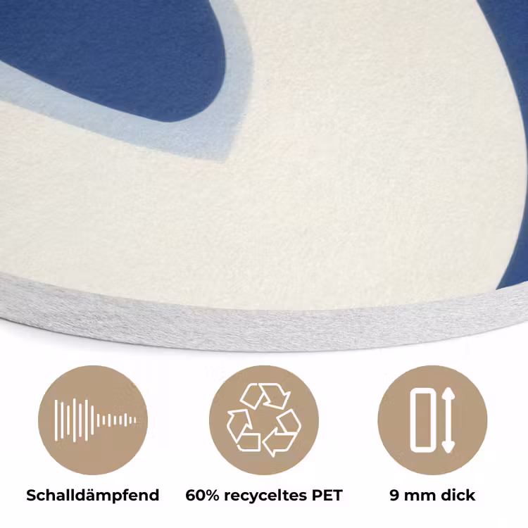 Zwaan - Wit - Snavel - Illustratie Akoestische PET Vilt - Rond klein -closeup_DE