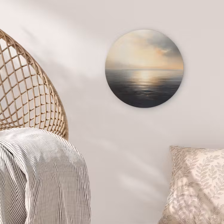Zon - Horizon - Zee Akoestische PET Vilt - Rond klein -sfeer4