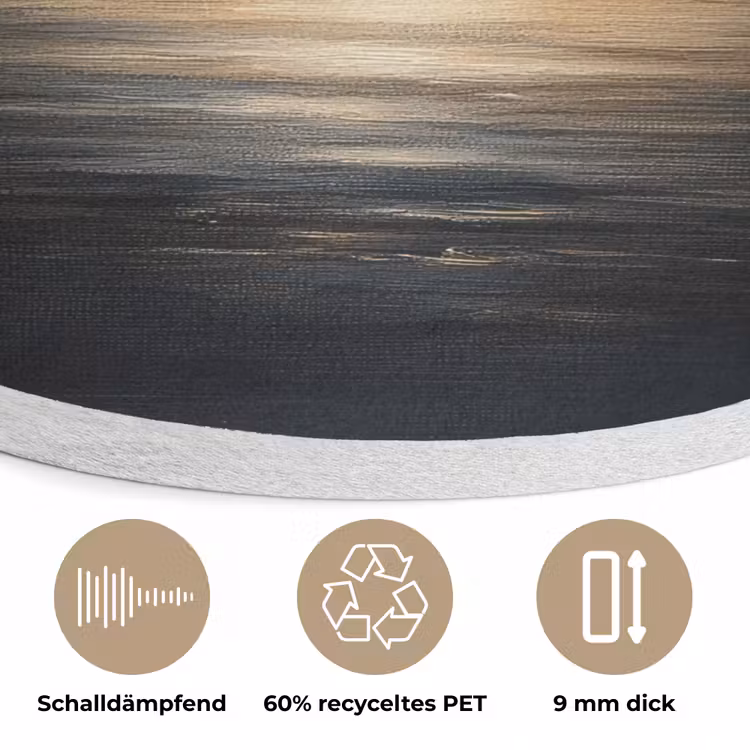 Zon - Horizon - Zee Akoestische PET Vilt - Rond klein -closeup_DE