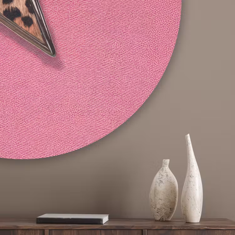 Ster - Luipaard - Print - Roze Akoestische PET Vilt - Rond klein -sfeer5_closeup