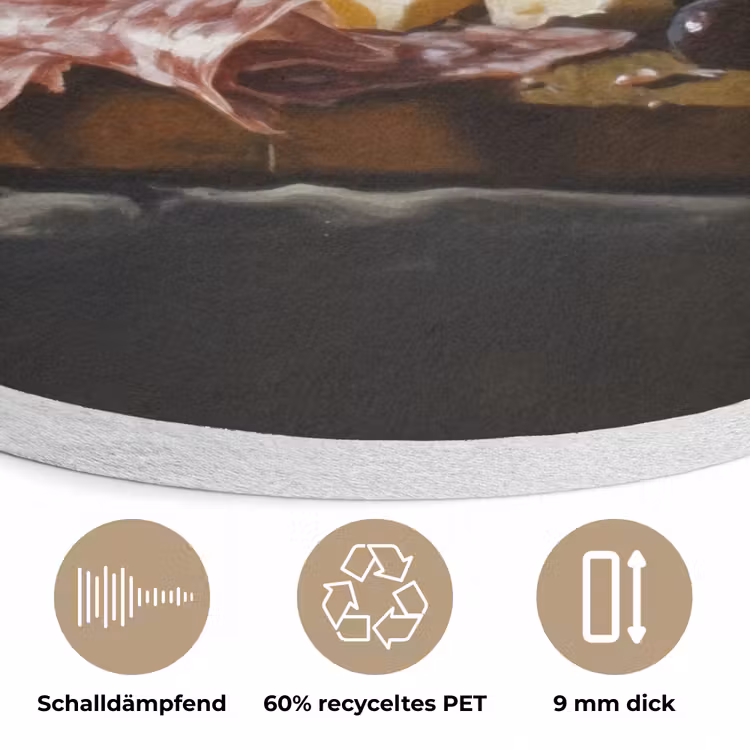 Stilleven - Vintage - Borrelplank Akoestische PET Vilt - Rond klein -closeup_DE