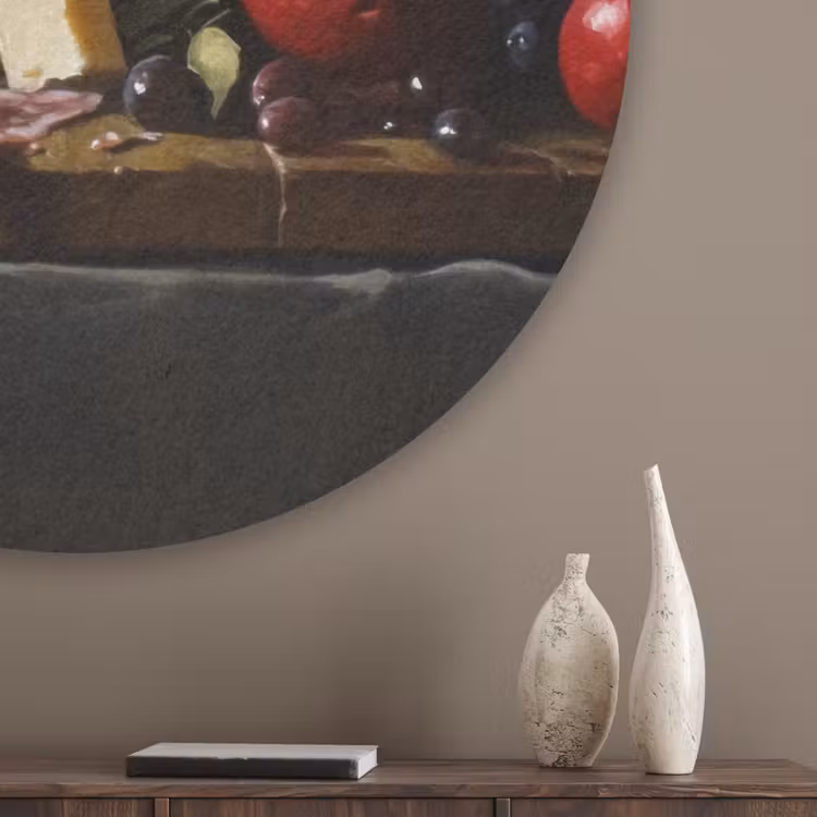 Stilleven - Vintage - Borrelplank Akoestische PET Vilt - Rond klein -sfeer5_closeup