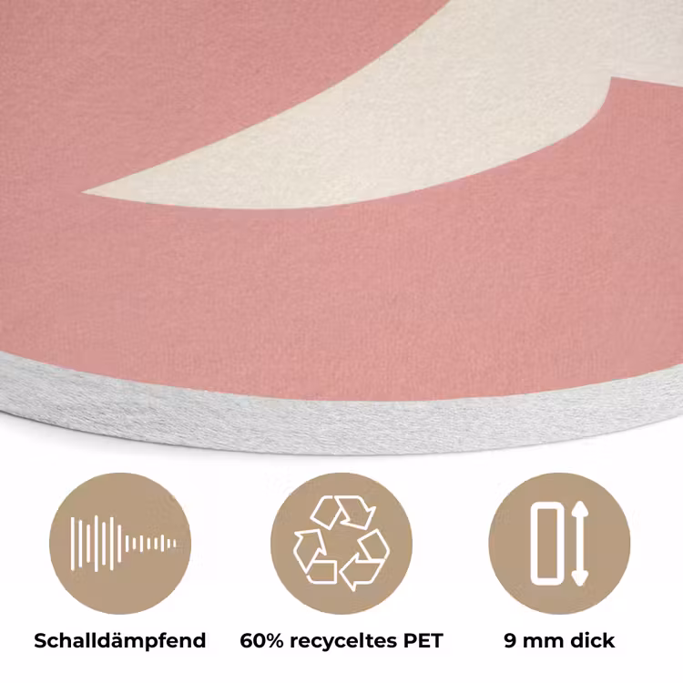 Duiven - Wit - Sierlijk Akoestische PET Vilt - Rond klein -closeup_DE